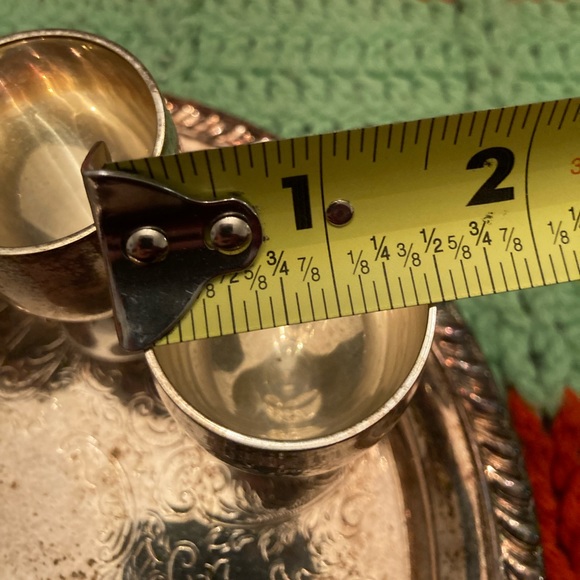 Vintage Silverplated Cordial Set - 1 Tray, Four Mini Goblets - Picture 16 of 16